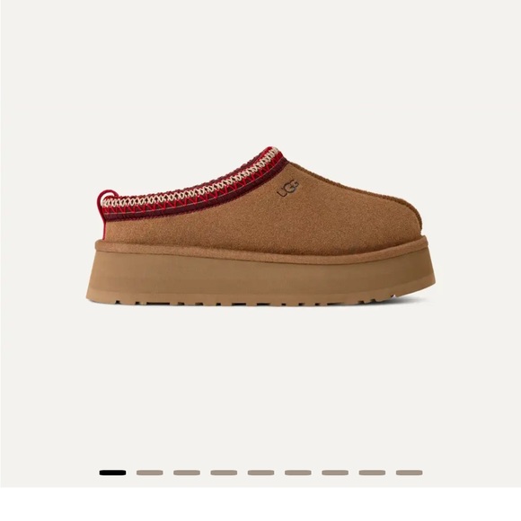 UGG Women's Tan and Red Slippers - Picture 1 of 1